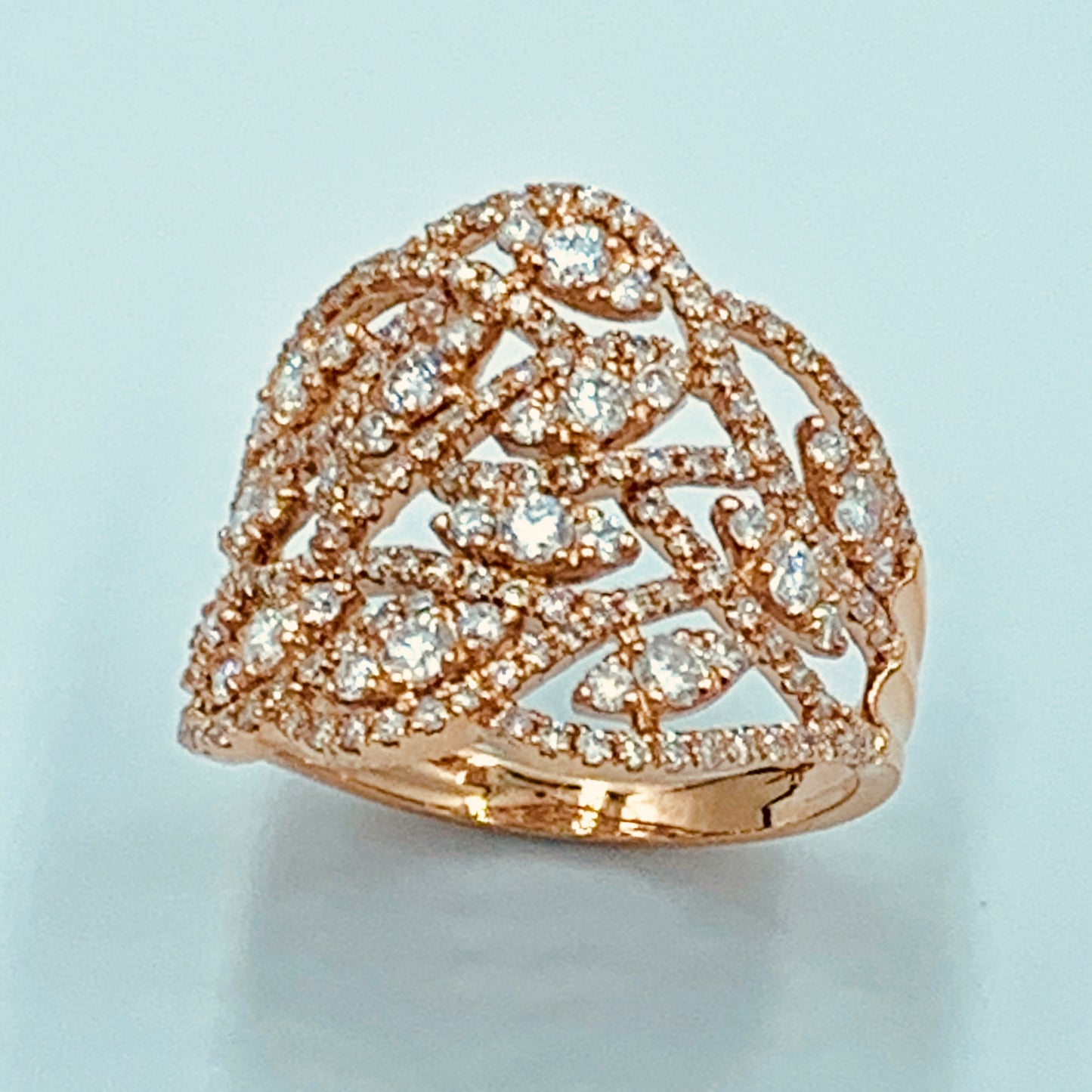Tajreedi - Leaf Diamond Ring - MUSBAHJEWELLERS