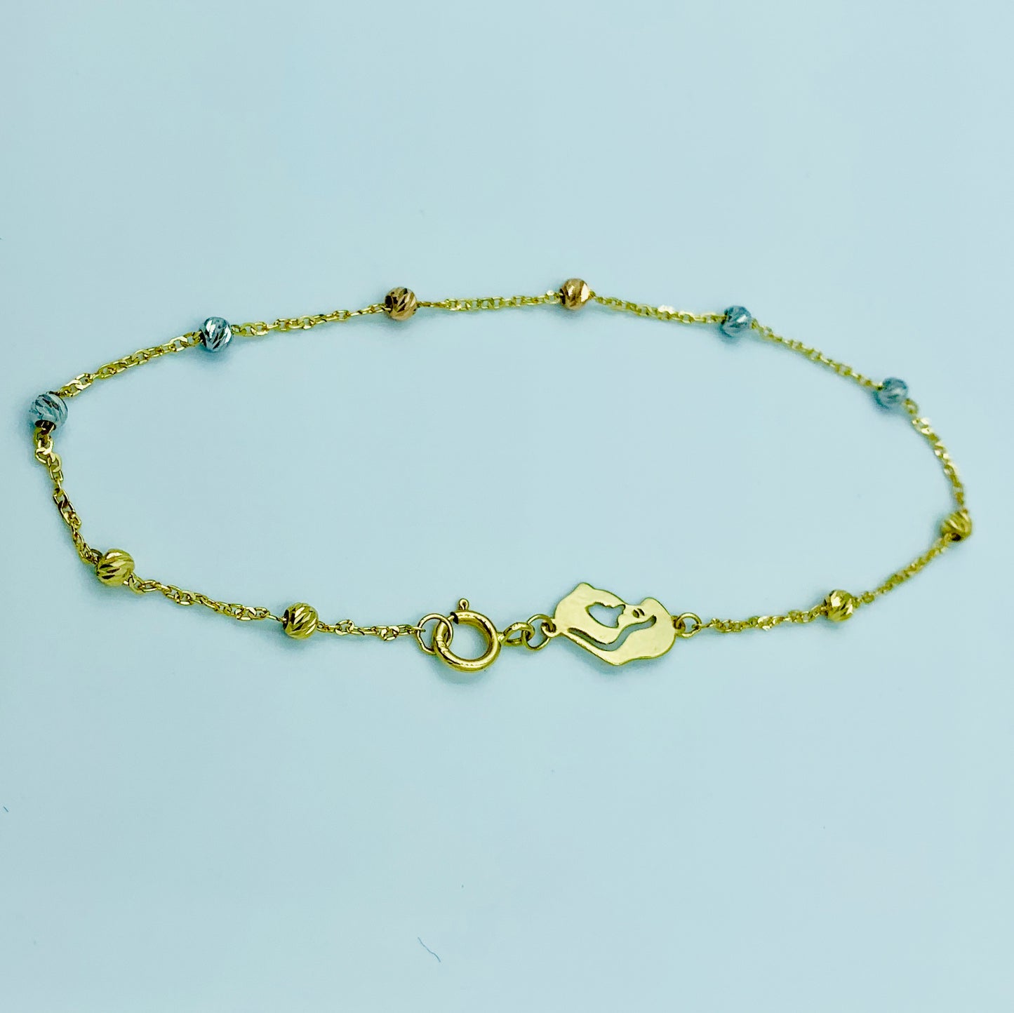 Yomiyat - Mary Tri Color Bracelet - MUSBAHJEWELLERS