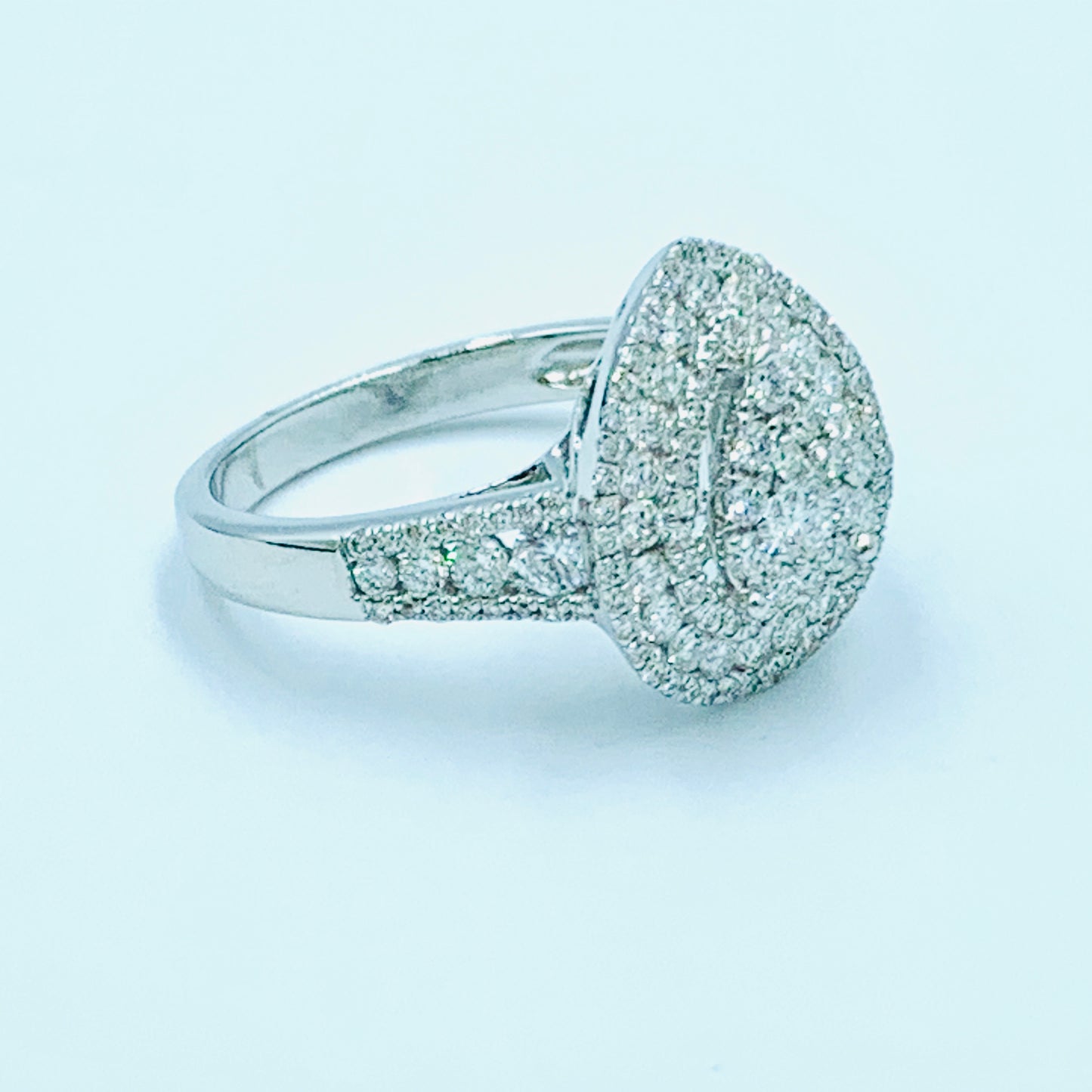 Solitaires - Pear Cluster Ring - MUSBAHJEWELLERS