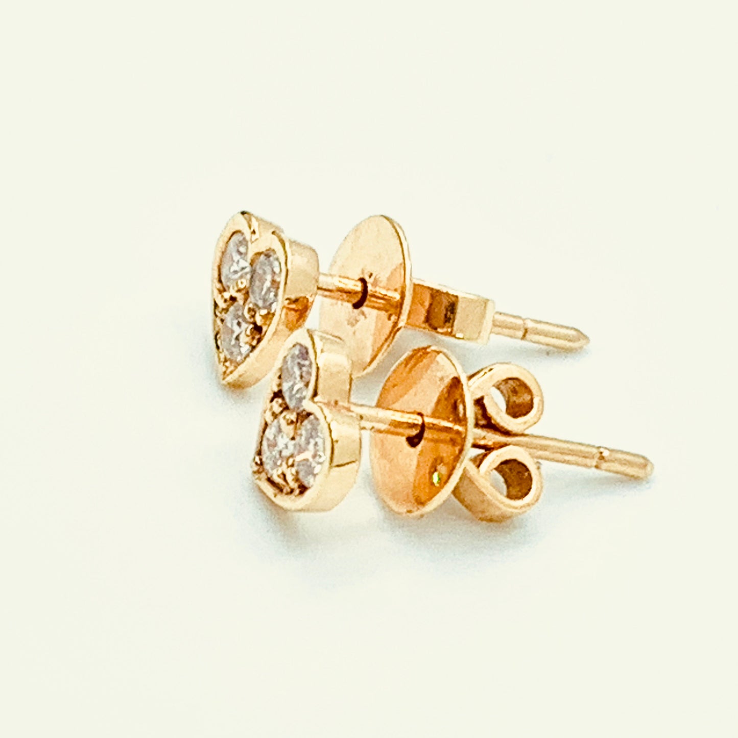 Cupid's - Diamond Heart Studs - UAEJEWELS