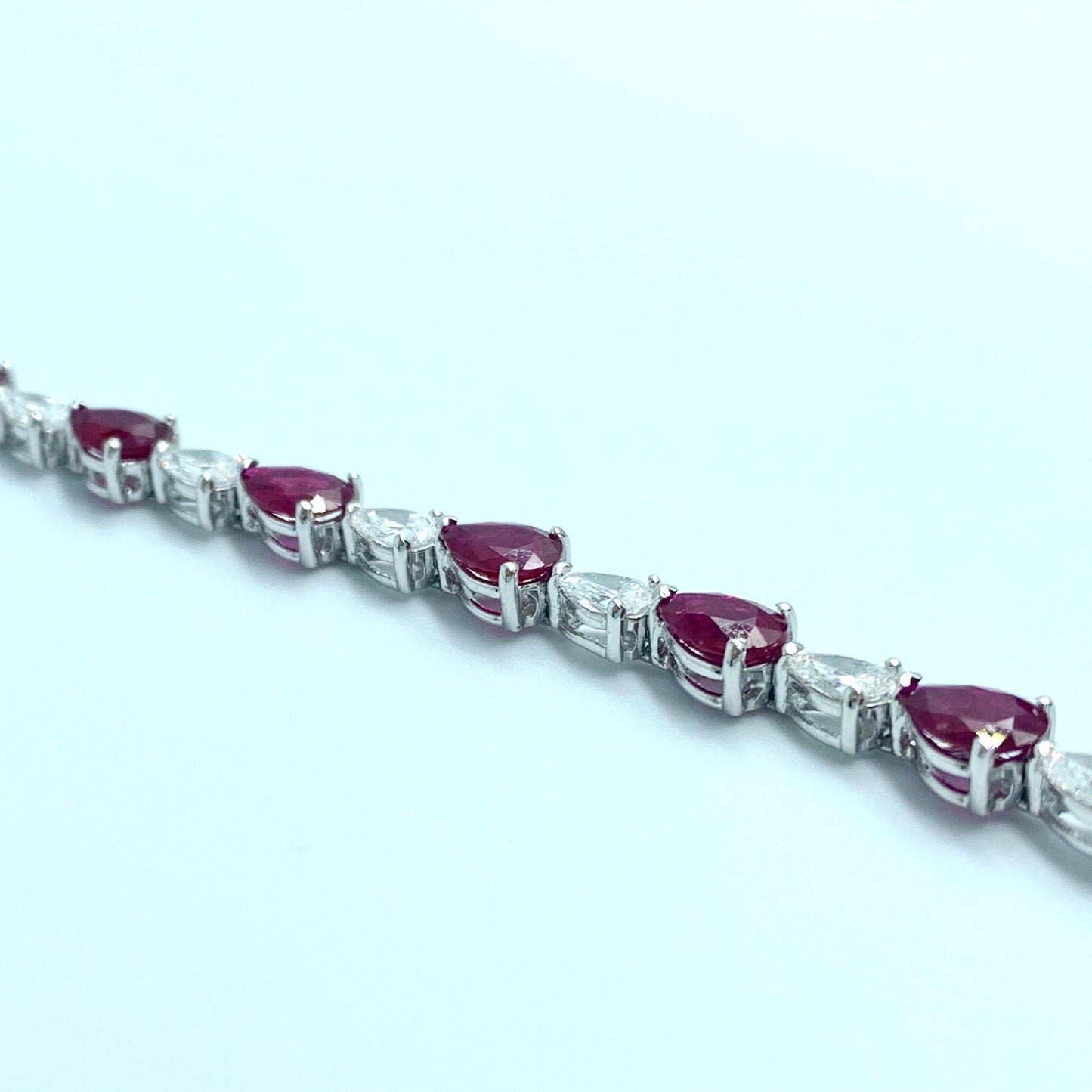 Ruby and Diamond Pear Bracelet - UAEJEWELS