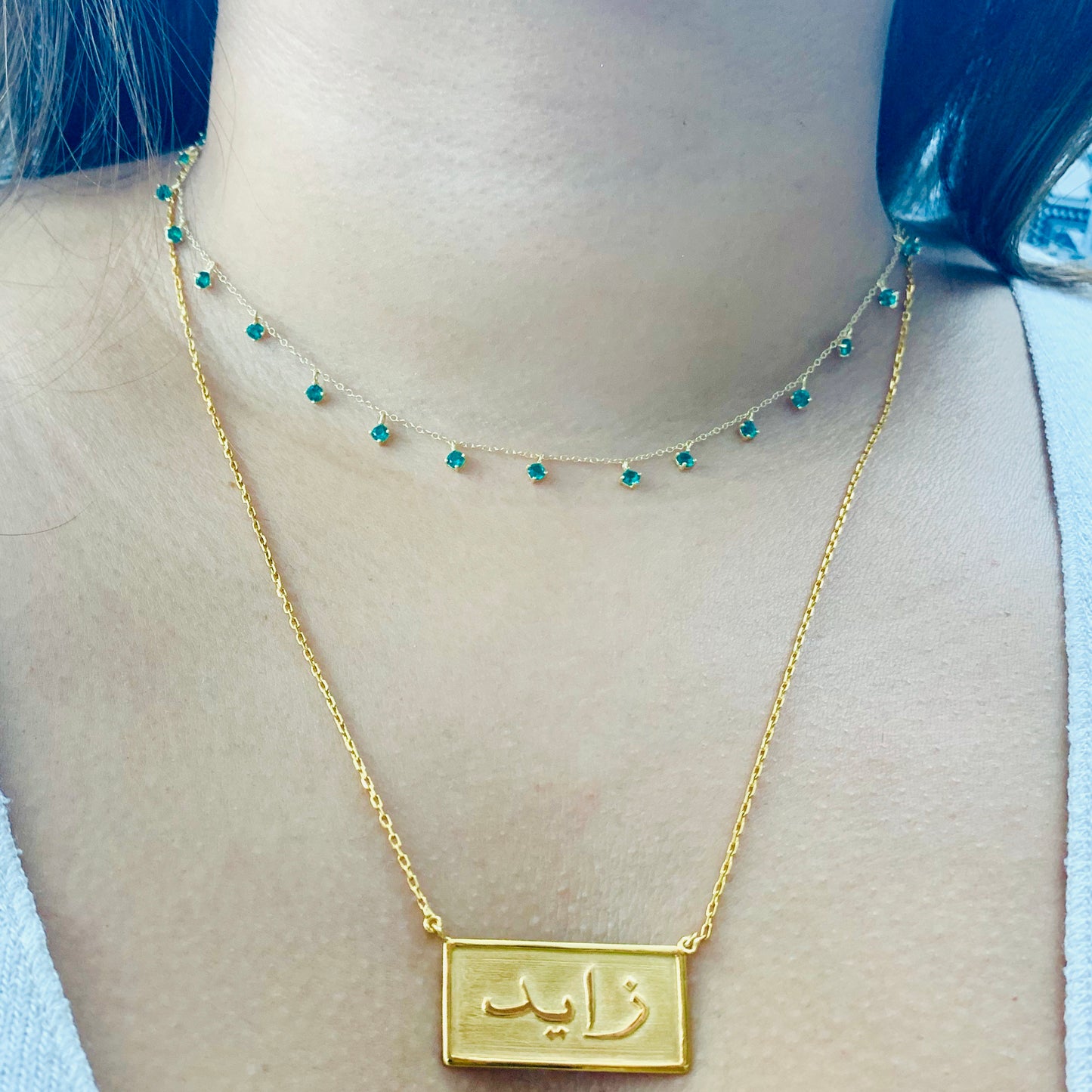 Your Name Block Necklace - UAEJEWELS