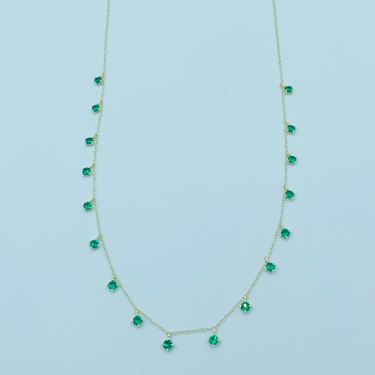 Yomiyat - Green Round Drops Choker - UAEJEWELS