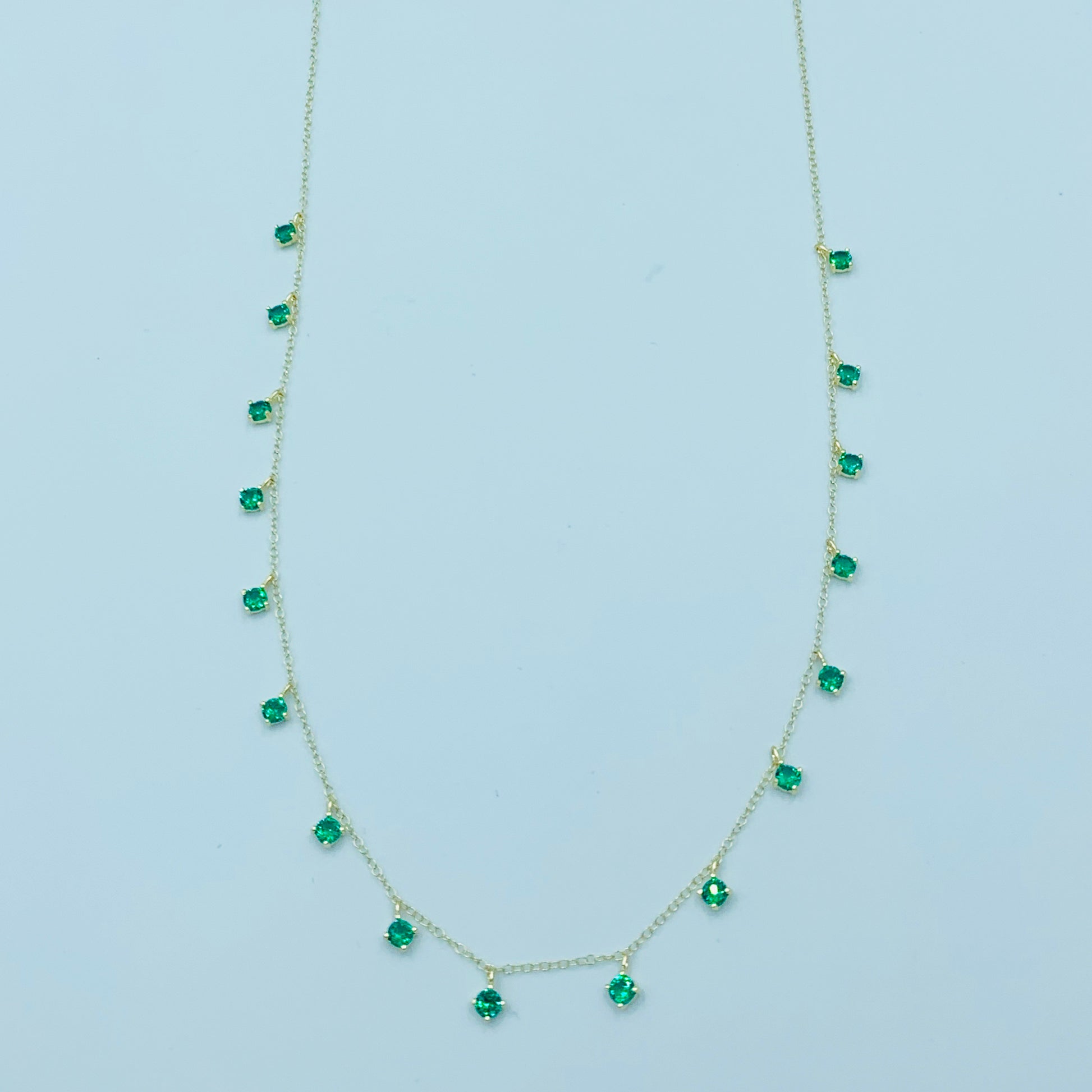 Yomiyat - Green Round Drops Choker - UAEJEWELS