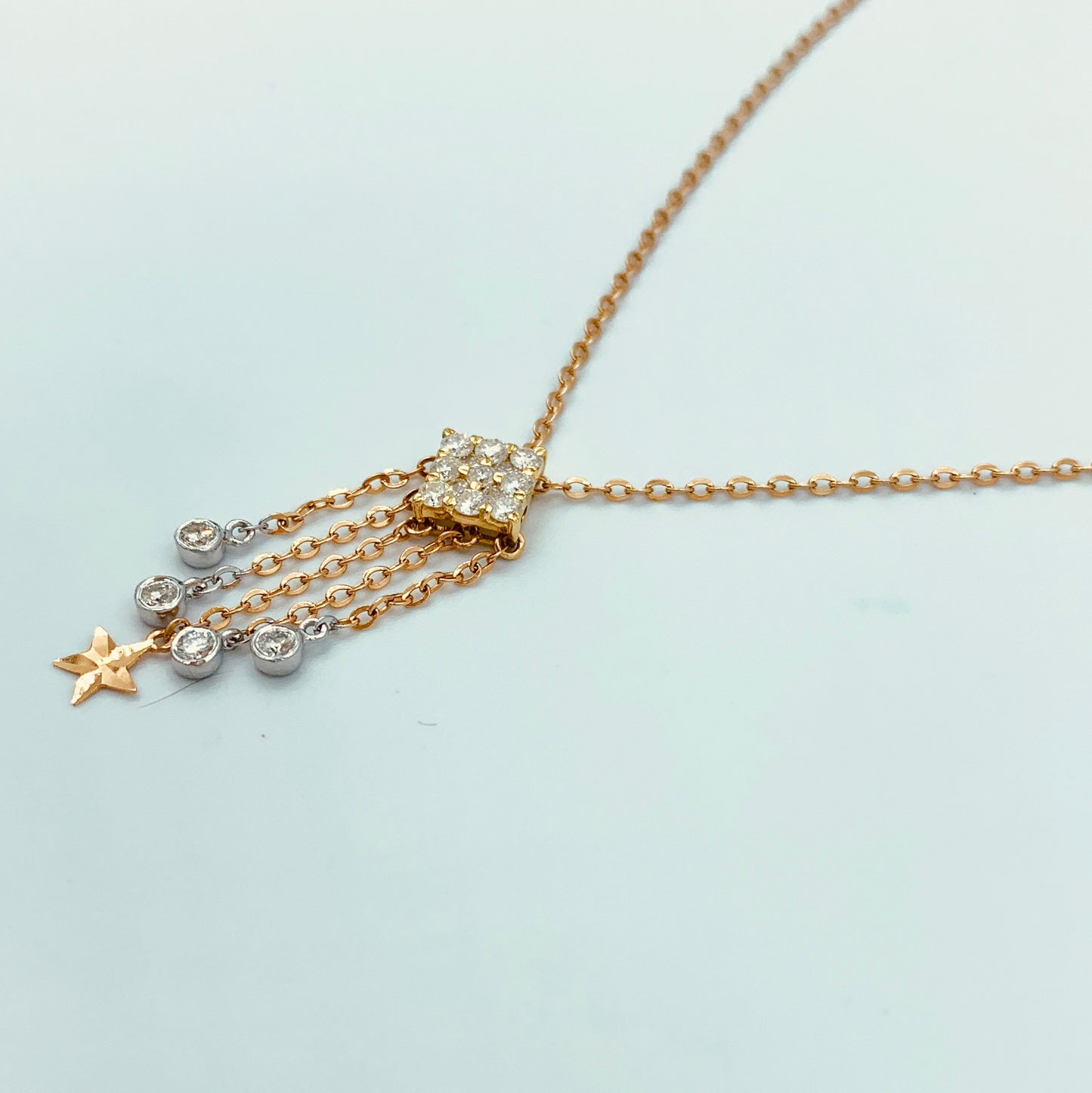 Tajreedi- Dangling Diamonds Necklace - UAEJEWELS