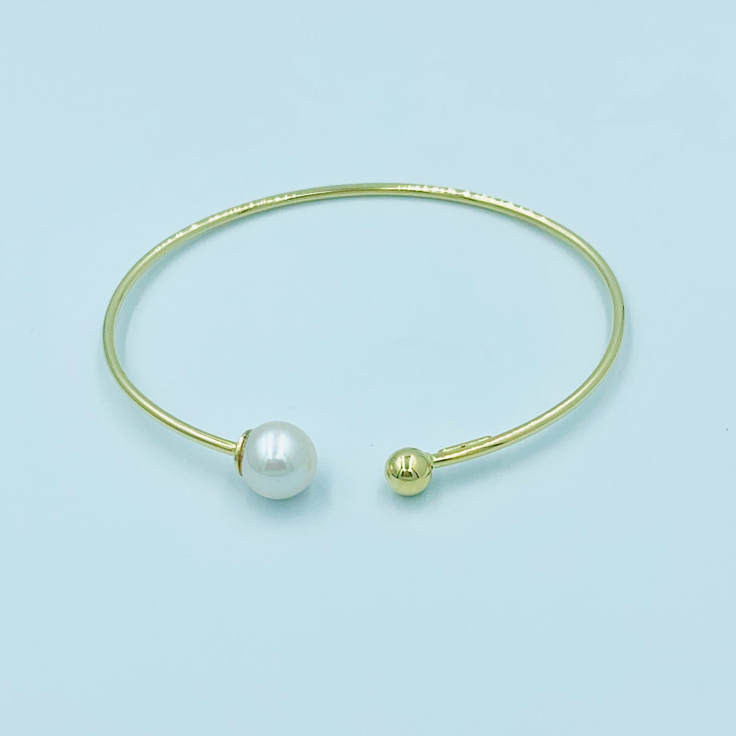 Tajreedi - Pearl Open Bangle - UAEJEWELS