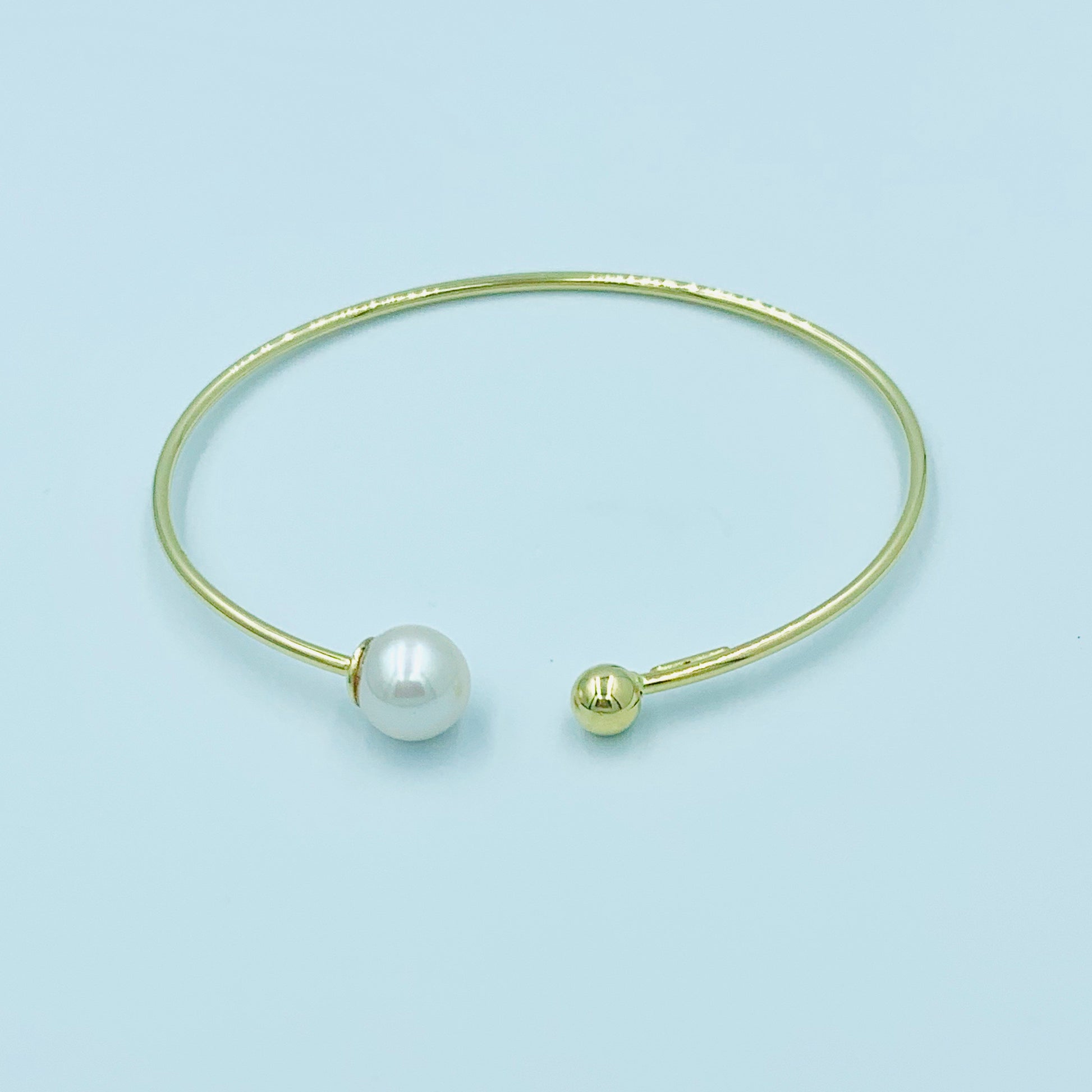 Tajreedi - Pearl Open Bangle - UAEJEWELS