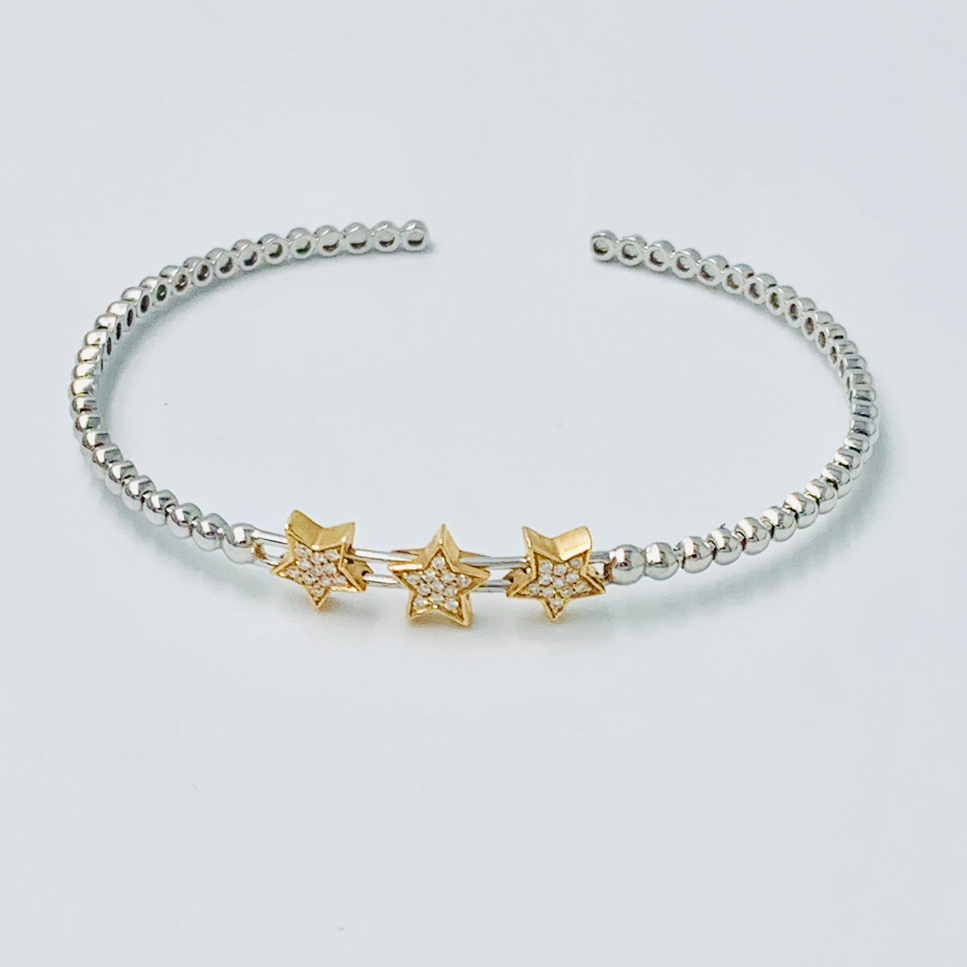 Shams - Three Star Open Bangle - UAEJEWELS