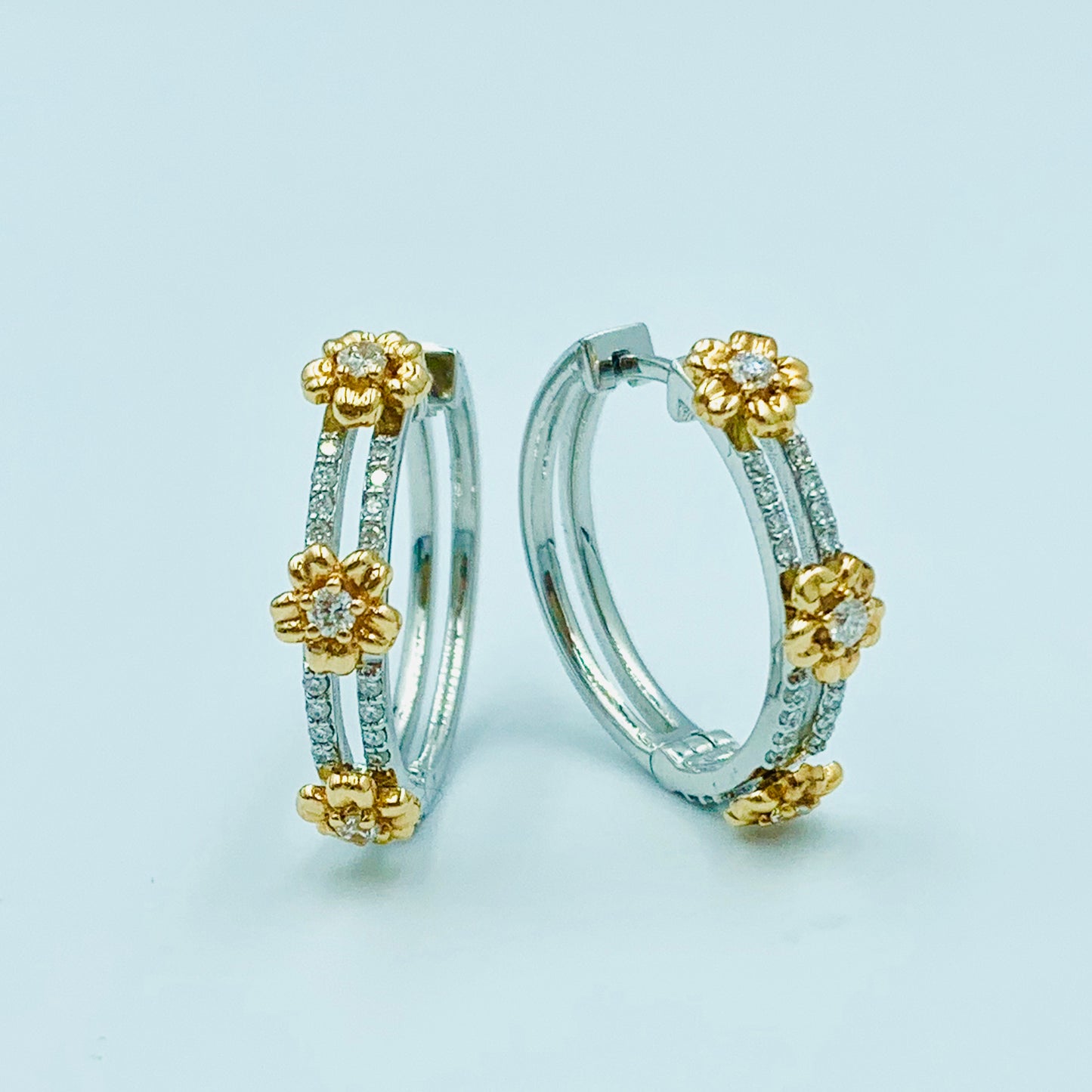 Shams - Floral Hoops - UAEJEWELS