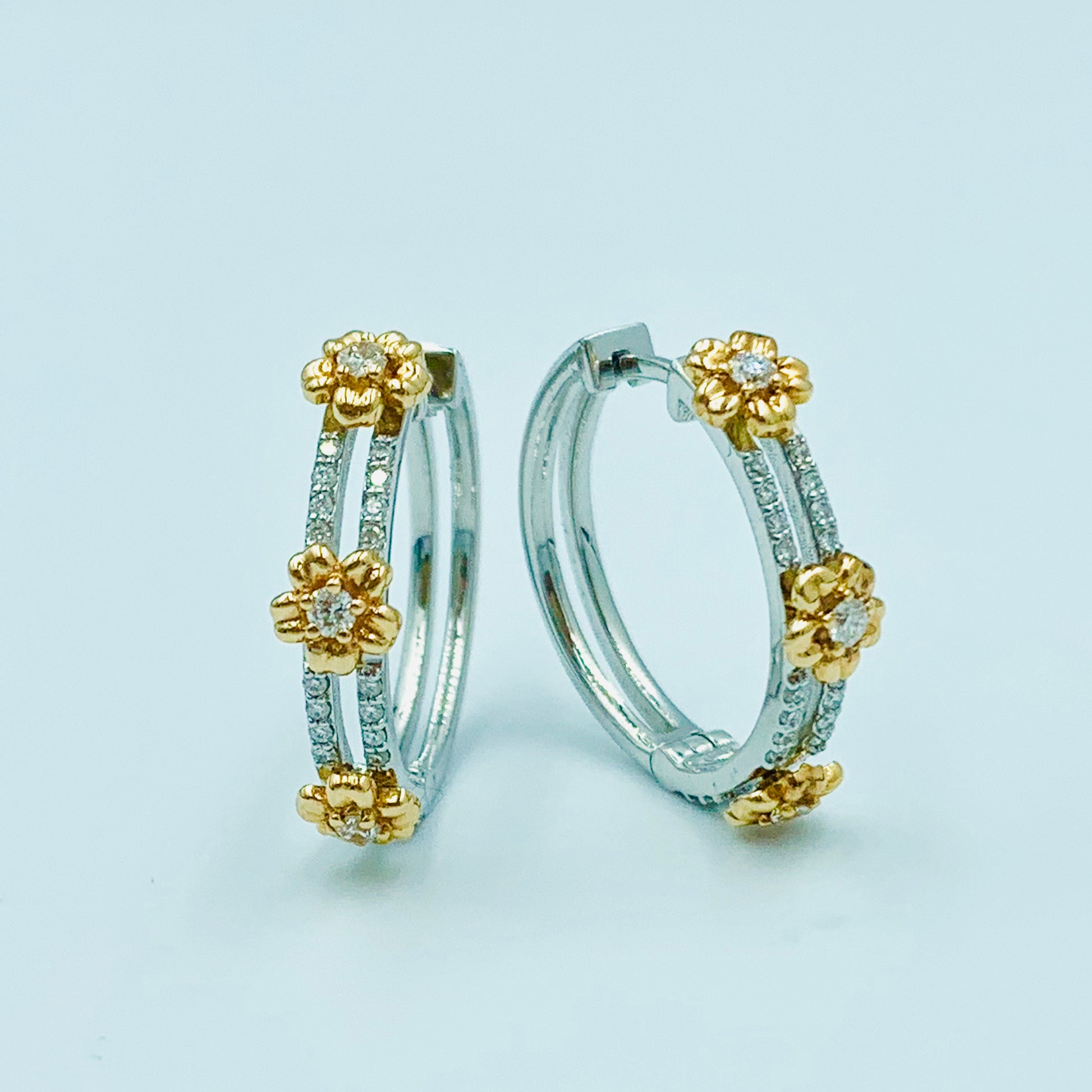 Shams - Floral Hoops - UAEJEWELS