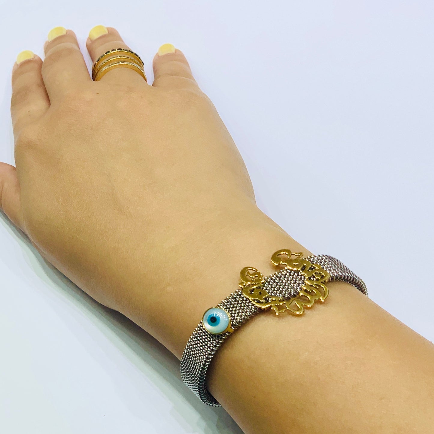 Talasim Eye Bangle 18k Gold