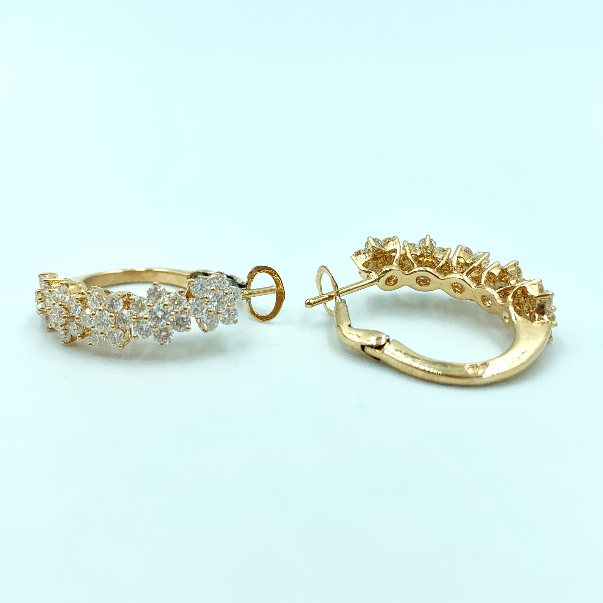 Yomiyat - Diamond Floral Earrings - UAEJEWELS