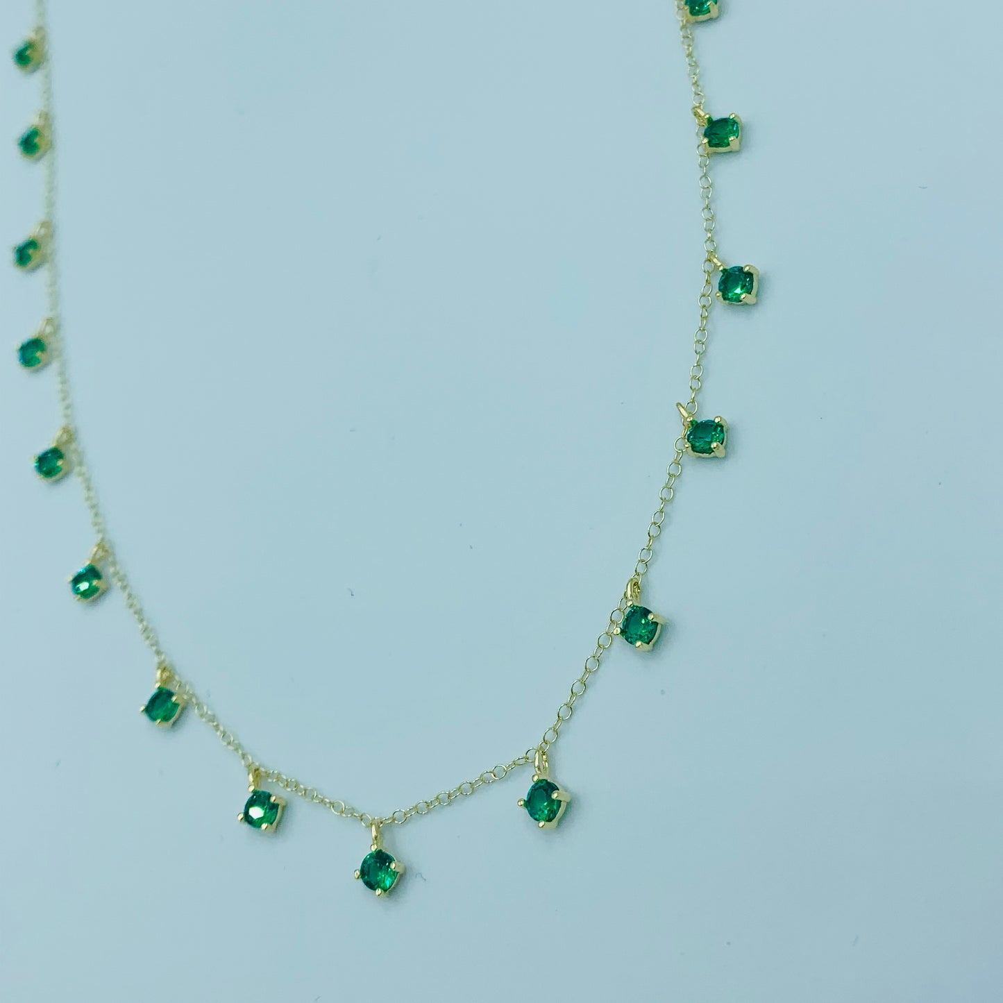 Yomiyat - Green Round Drops Choker - UAEJEWELS