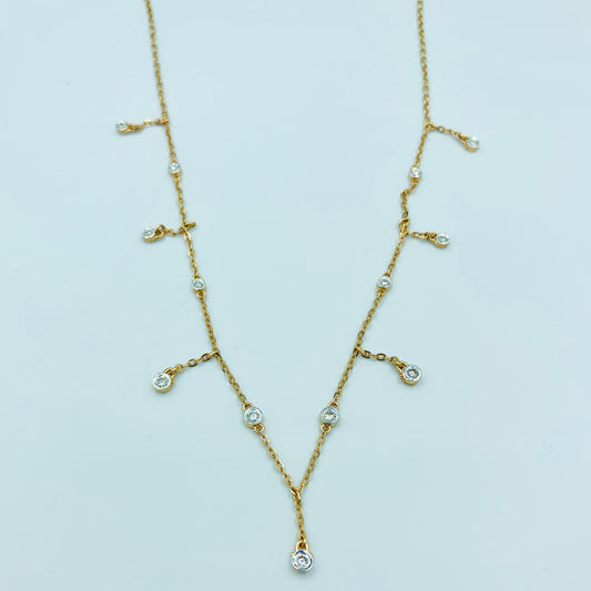 Yomiyat - Dangling Diamond Choker - UAEJEWELS