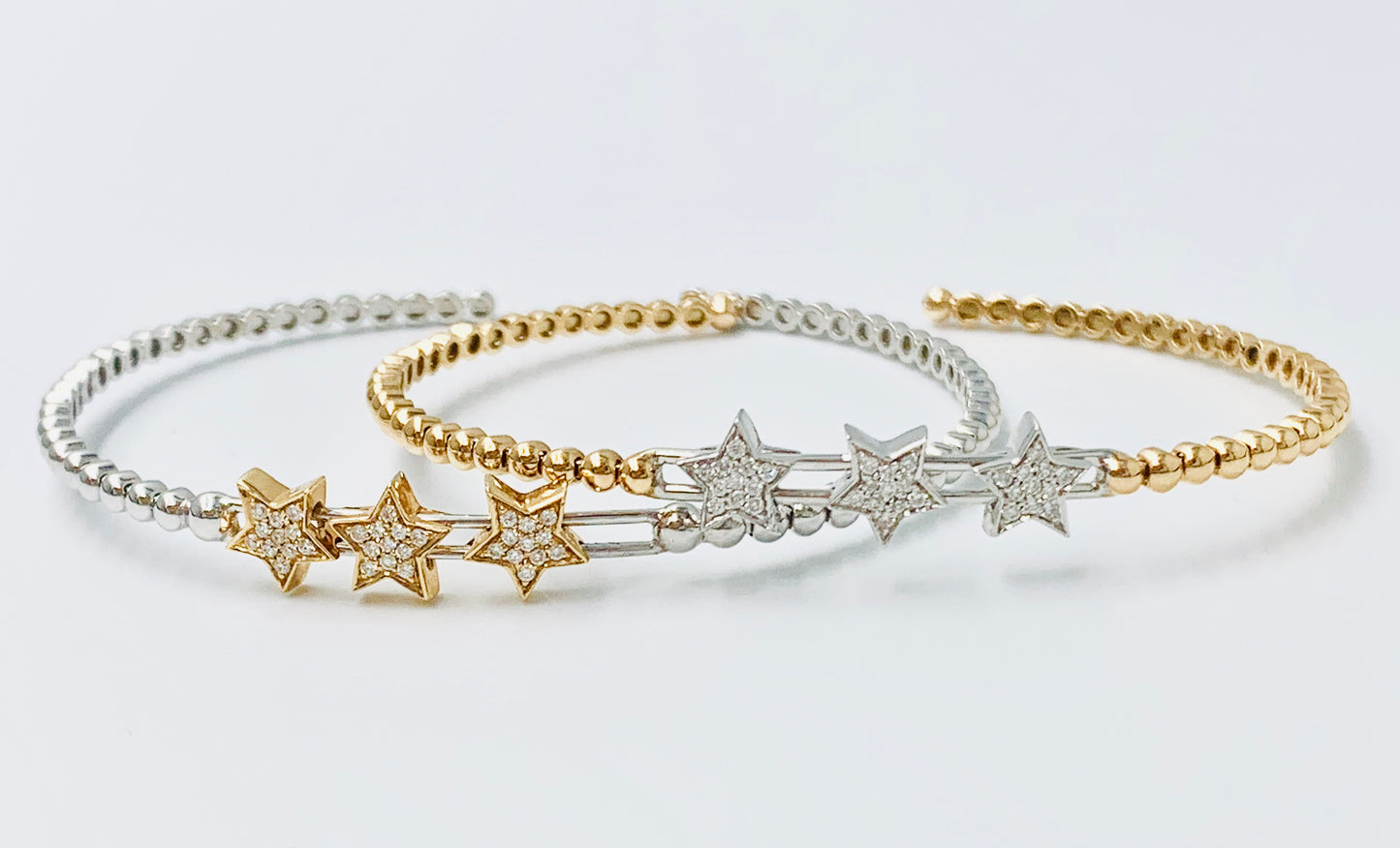 Shams - Three Star Open Bangle - UAEJEWELS