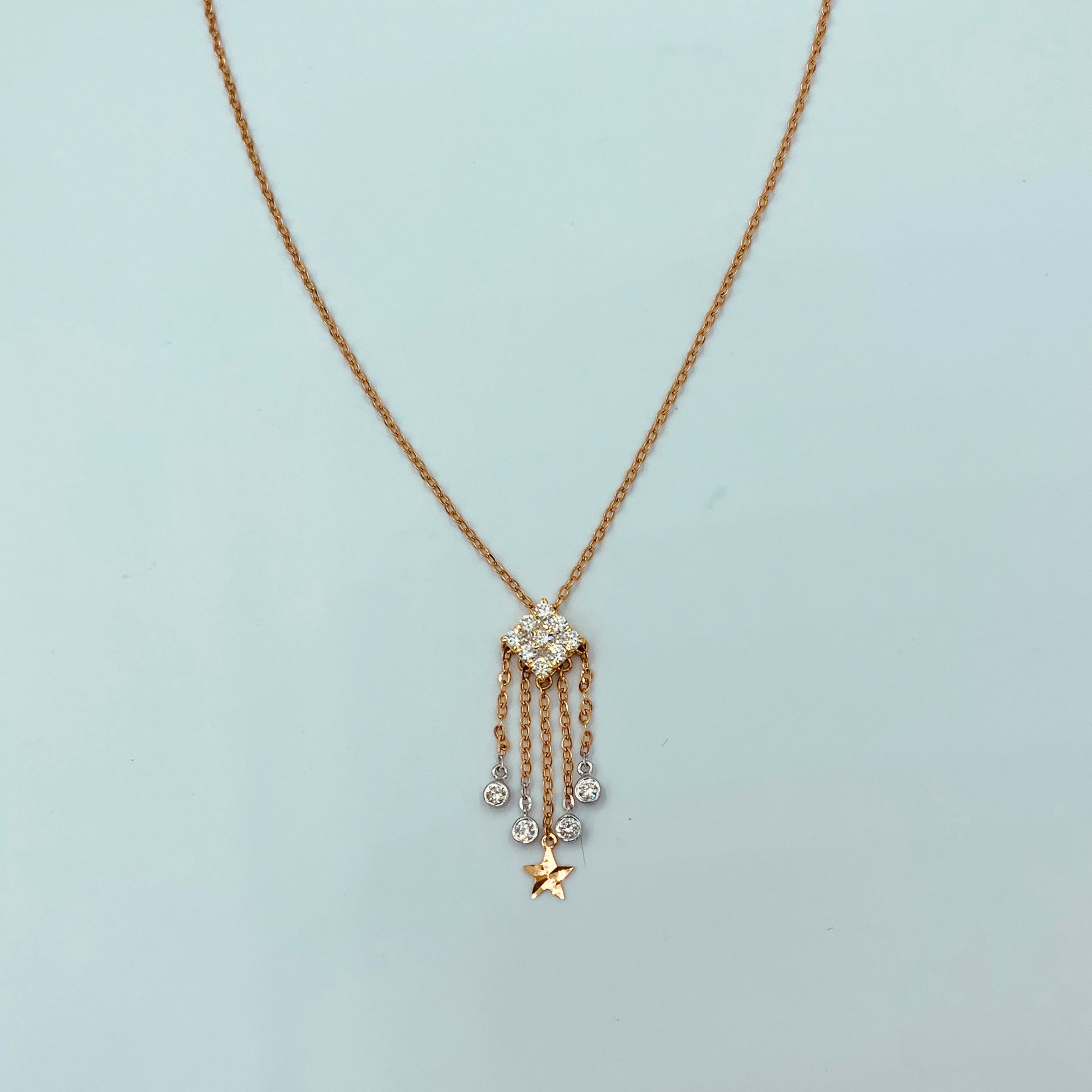 Tajreedi- Dangling Diamonds Necklace - UAEJEWELS