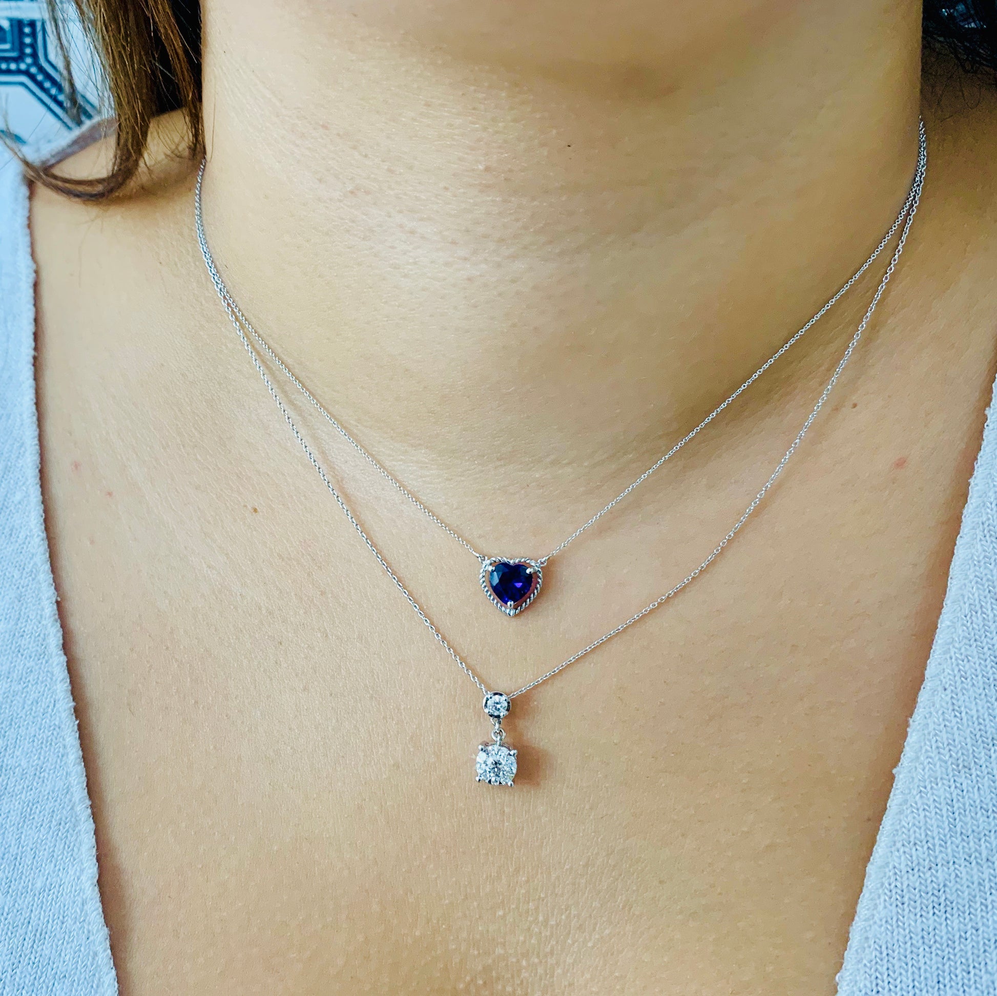 Cupid’s- Diamond Drop Necklace - UAEJEWELS