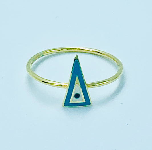 Talasim - Eye Triangle Ring - UAEJEWELS