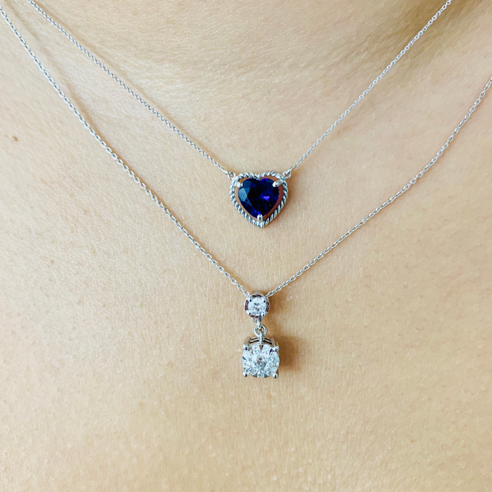 Cupid’s- Diamond Drop Necklace - UAEJEWELS