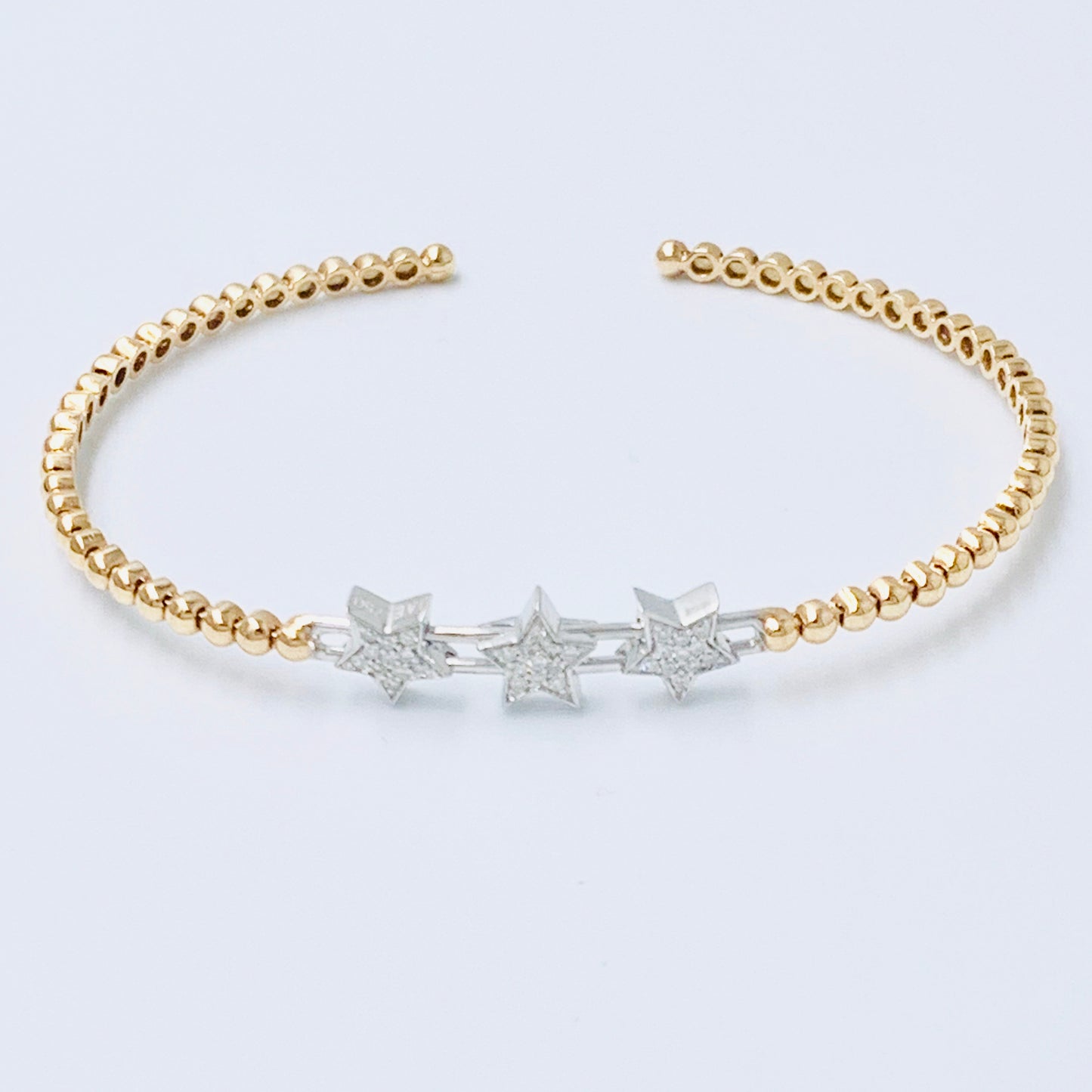 Shams - Three Star Open Bangle - UAEJEWELS