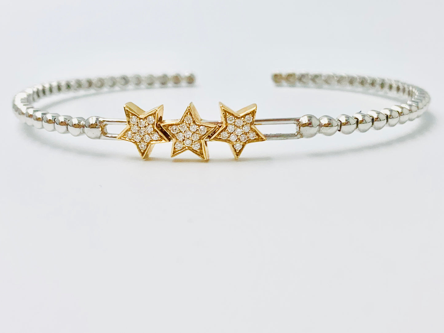 Shams - Three Star Open Bangle - UAEJEWELS