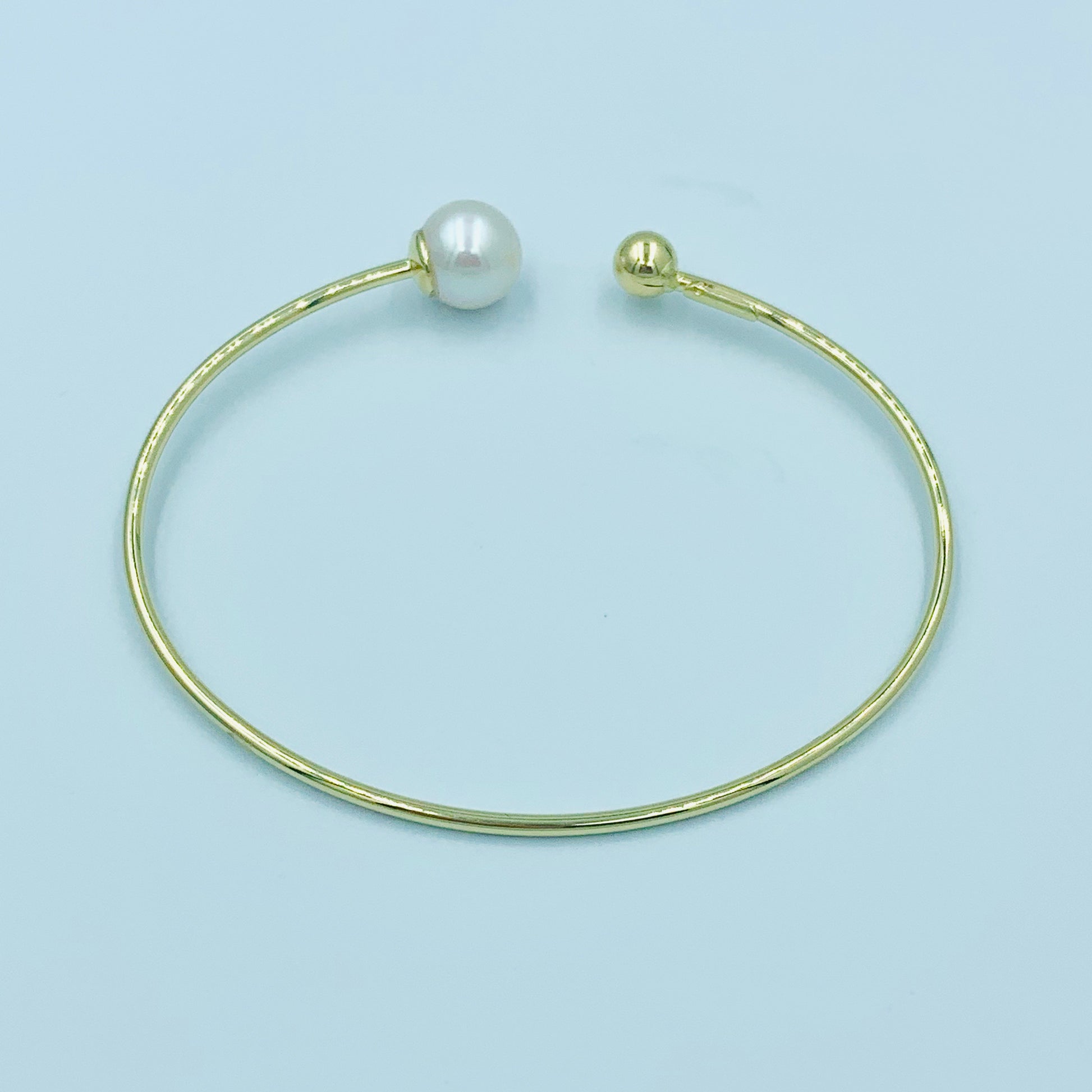 Tajreedi - Pearl Open Bangle - UAEJEWELS